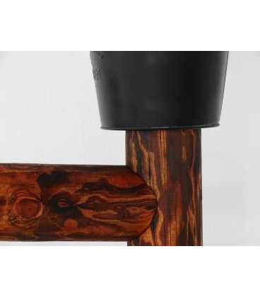 Wood, metal and rope floor lamp 214