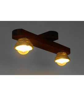 Wood and rope ceiling light 255