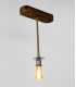 Wood, metal and rope pendant light 262