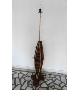 Wood, metal and rope floor lamp 263