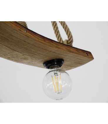 Wood and rope pendant light 269