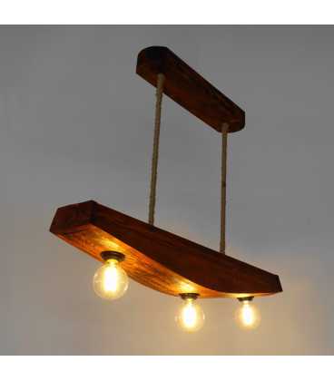 Wood and rope pendant light 272