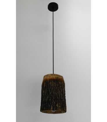 Wood and rope pendant light 331