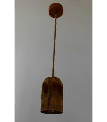 Wood and rope pendant light 334