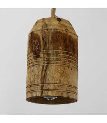 Wood and rope pendant light 334