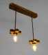 Wood and rope pendant light 343