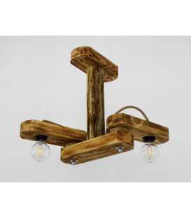 Wood and rope ceiling light 388