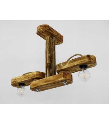 Wood and rope ceiling light 388