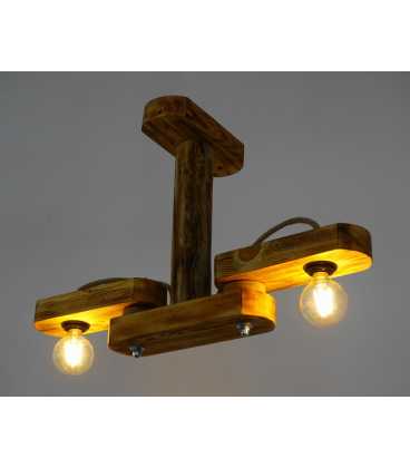 Wood and rope ceiling light 388