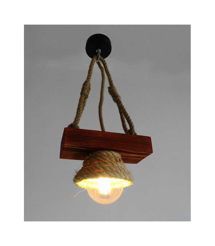 hanging lamp with rope