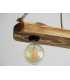 Wood and rope pendant light 423