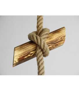 Holz und Seil hängende Deckenleuchte 227