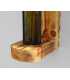 Wood and glass bottle wall light 437