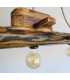 Wood and rope pendant light 443