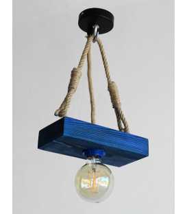 Wood and rope pendant light 510