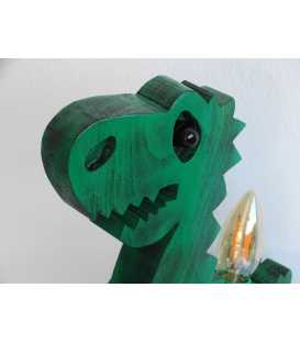 Kreative Tischleuchte aus Holz und Stein "Dinosaurier" 521