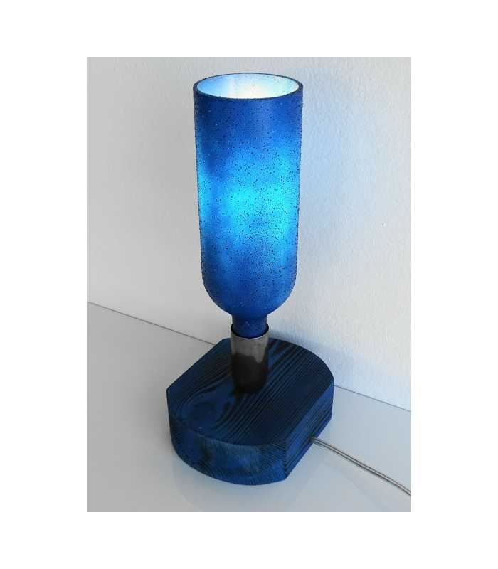 Glass bottle deals table lamp