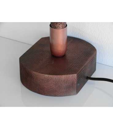 Επιτραπέζιο διακοσμητικό φωτιστικό από γυάλινο μπουκάλι με ξύλινη βάση 526