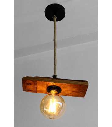 Κρεμαστό φωτιστικό οροφής από ξύλο και σχοινί 543