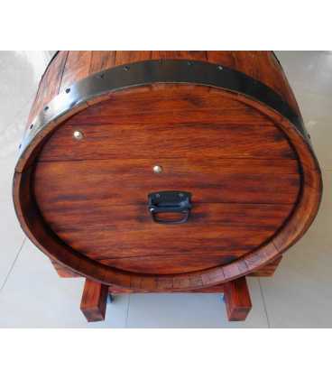Oak barrel storage chest 556