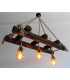 Wood and rope pendant light 561