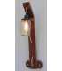 Wood, rope and glass jar wall lamp 574