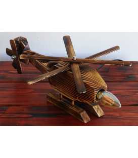 Διακοσμητικό φωτιστικό επιτραπέζιο από ξύλο "Ελικόπτερο" 607