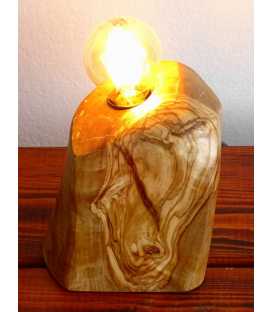 Olive wood table lamp 613