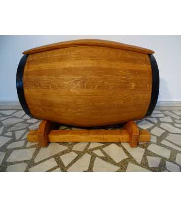 Wine barrel table set with 2 sofas
