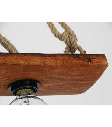 Wood and rope pendant light 076