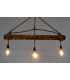 Wood and rope pendant light 078