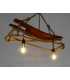 Wood and rope pendant light 089