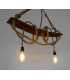Wood and rope pendant light 090