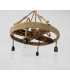 Wood, metal and rope pendant light 101