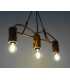 Wood, metal and rope pendant light 104
