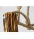 Wood, metal and rope pendant light 105