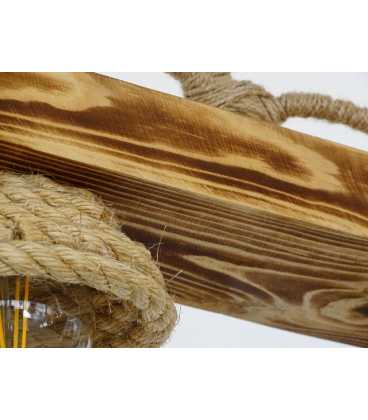 Holz und Seil hängende Deckenleuchte 110