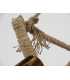 Wood, metal and rope pendant light 126