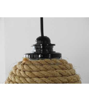 Jar and rope pendant light 143