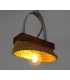 Wood, metal and rope pendant light 152