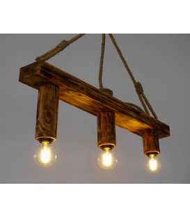 Wood and rope pendant light 161