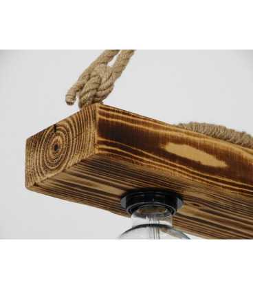 Holz und Seil hängende Deckenleuchte 177