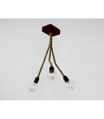Wood and rope pendant light 184